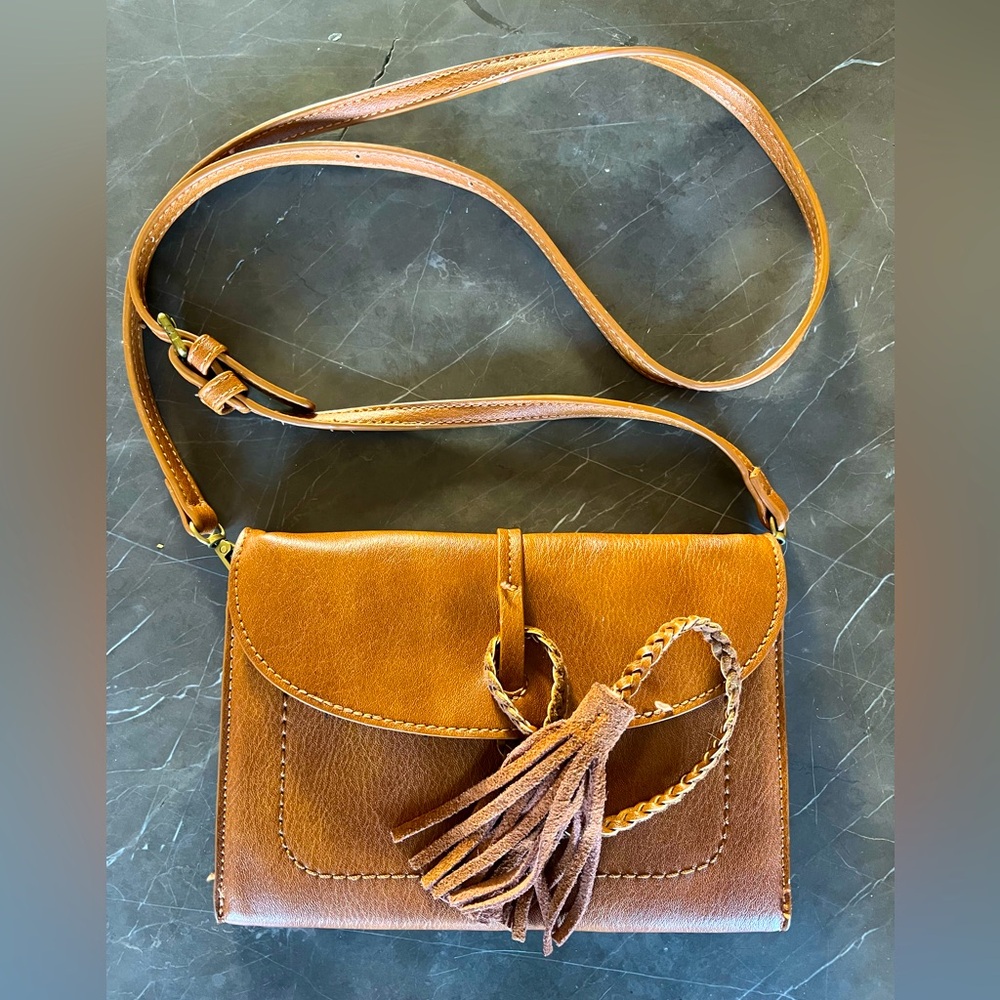 Free People vegan leather cross body bag.